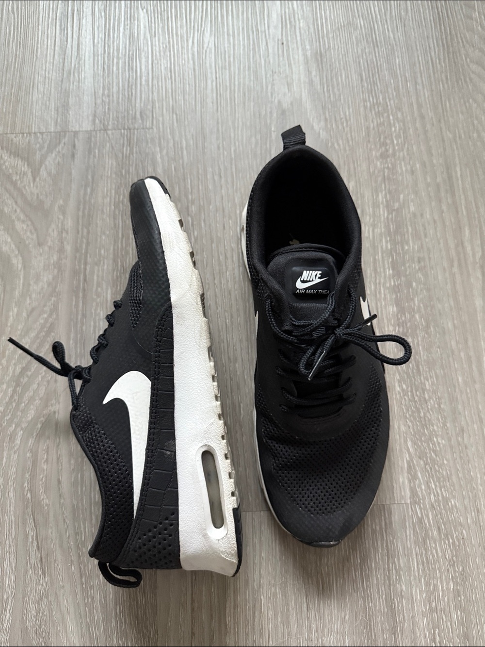 Nike Black & White Air Max Thea Running Shoes